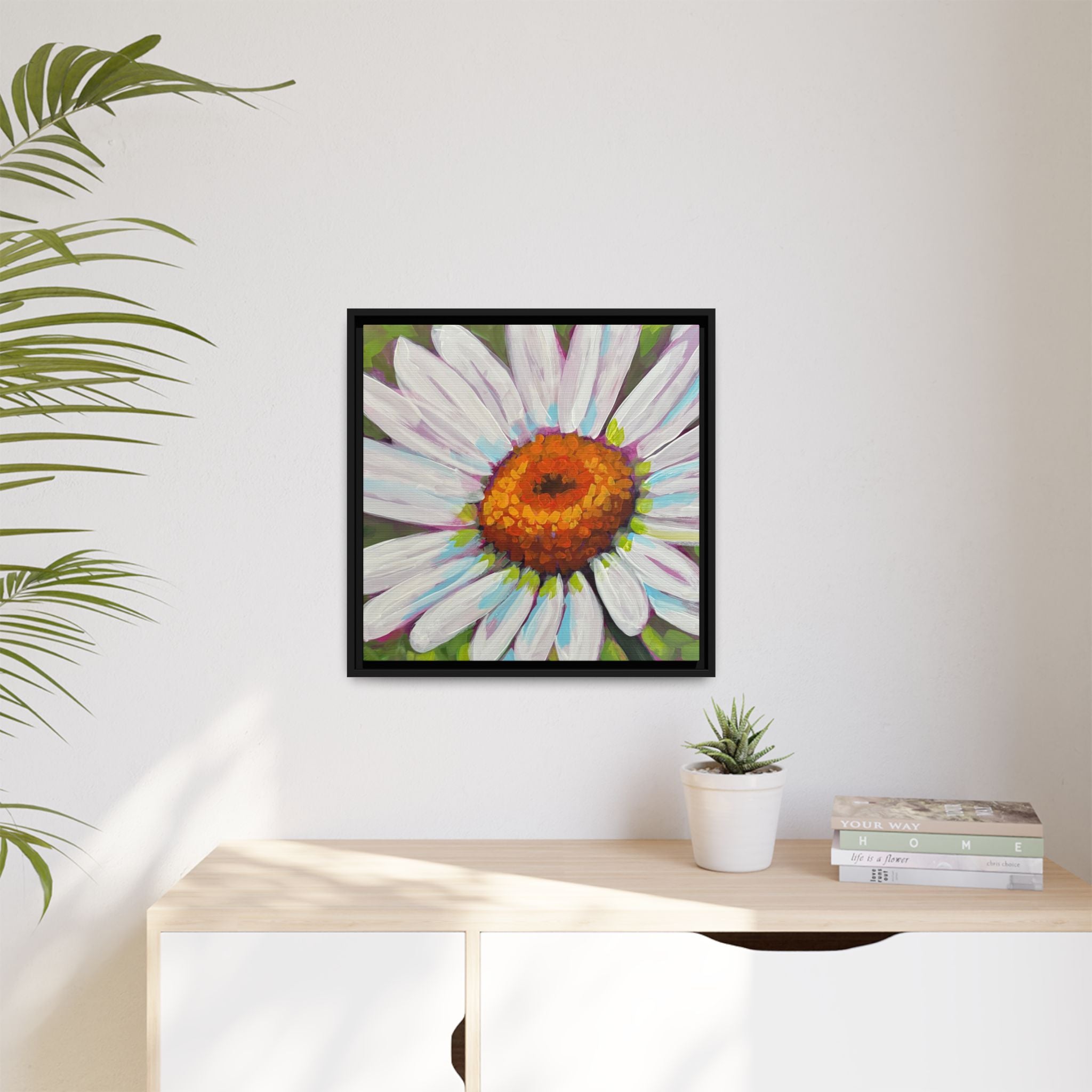 White Daisy Canvas Print (20"x20")