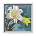 White Lily Framed Canvas Print (12"x12")