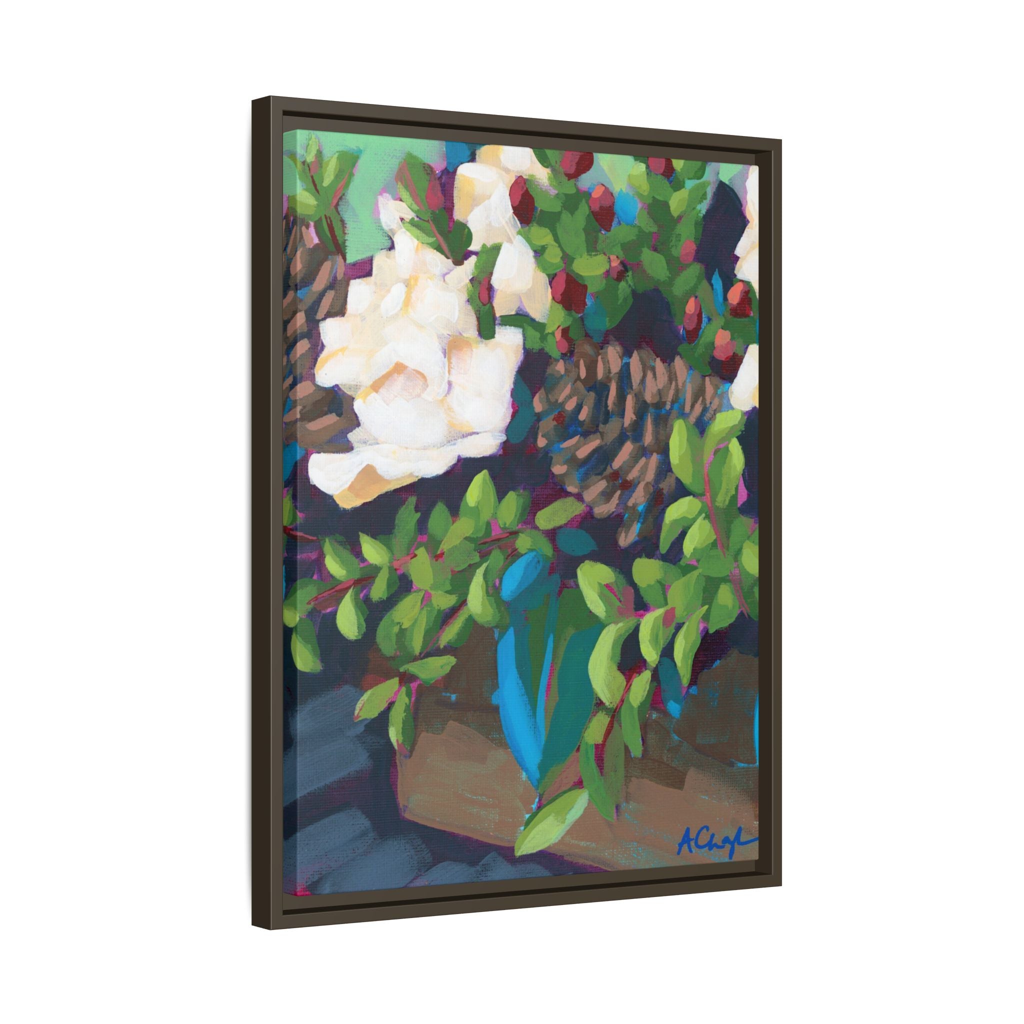 Winter Floral Holly & Pinecone