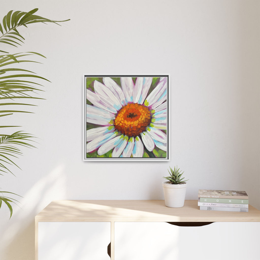 White Daisy Canvas Print (20"x20")