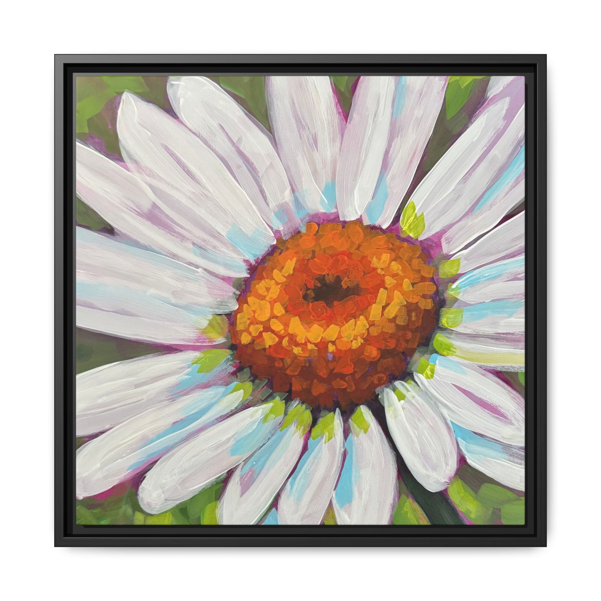 White Daisy Canvas Print (20"x20")
