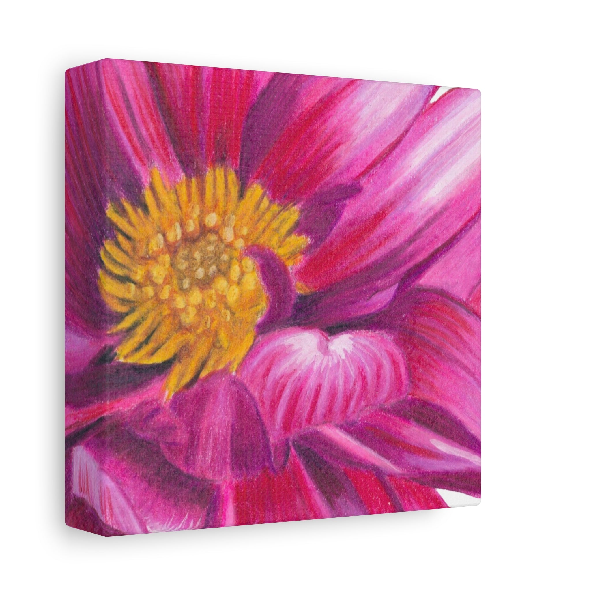 Pink Dahlia Canvas Print (6"x6")