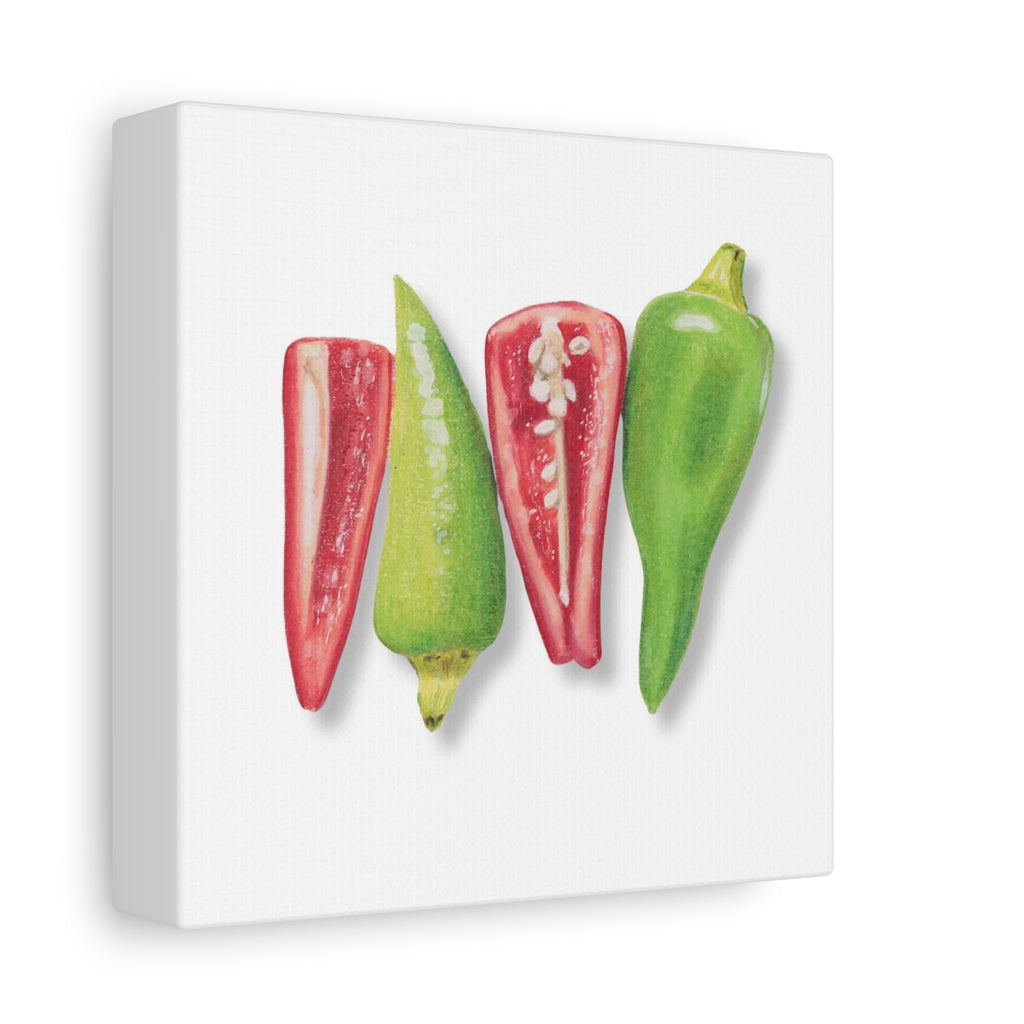 Peppers Canvas Print (6"x6")