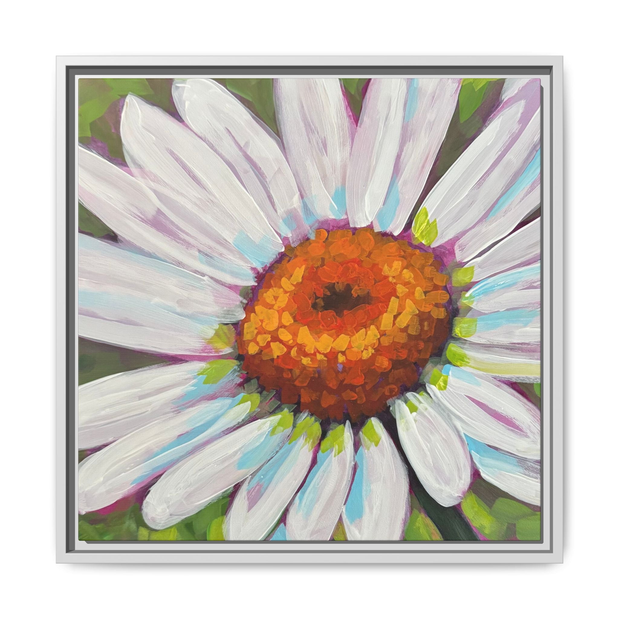 White Daisy Canvas Print (20"x20")