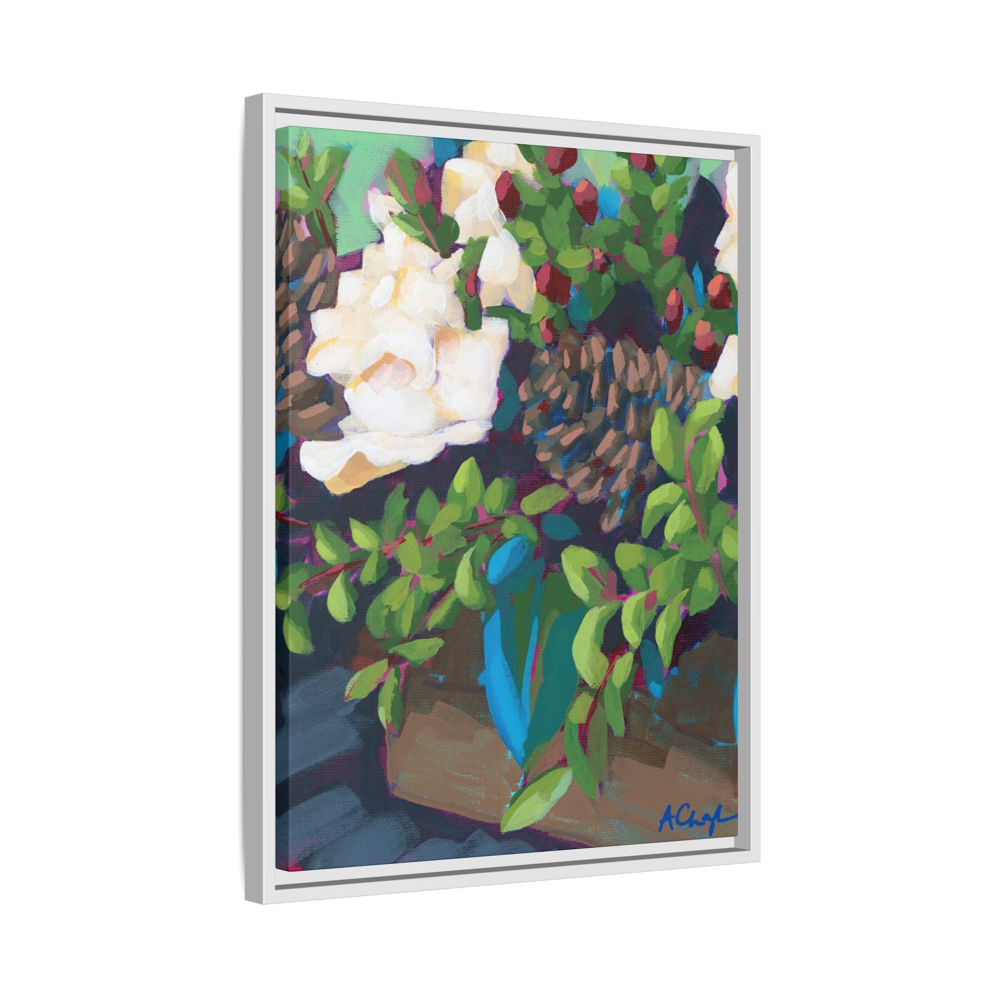 Winter Floral Holly & Pinecone