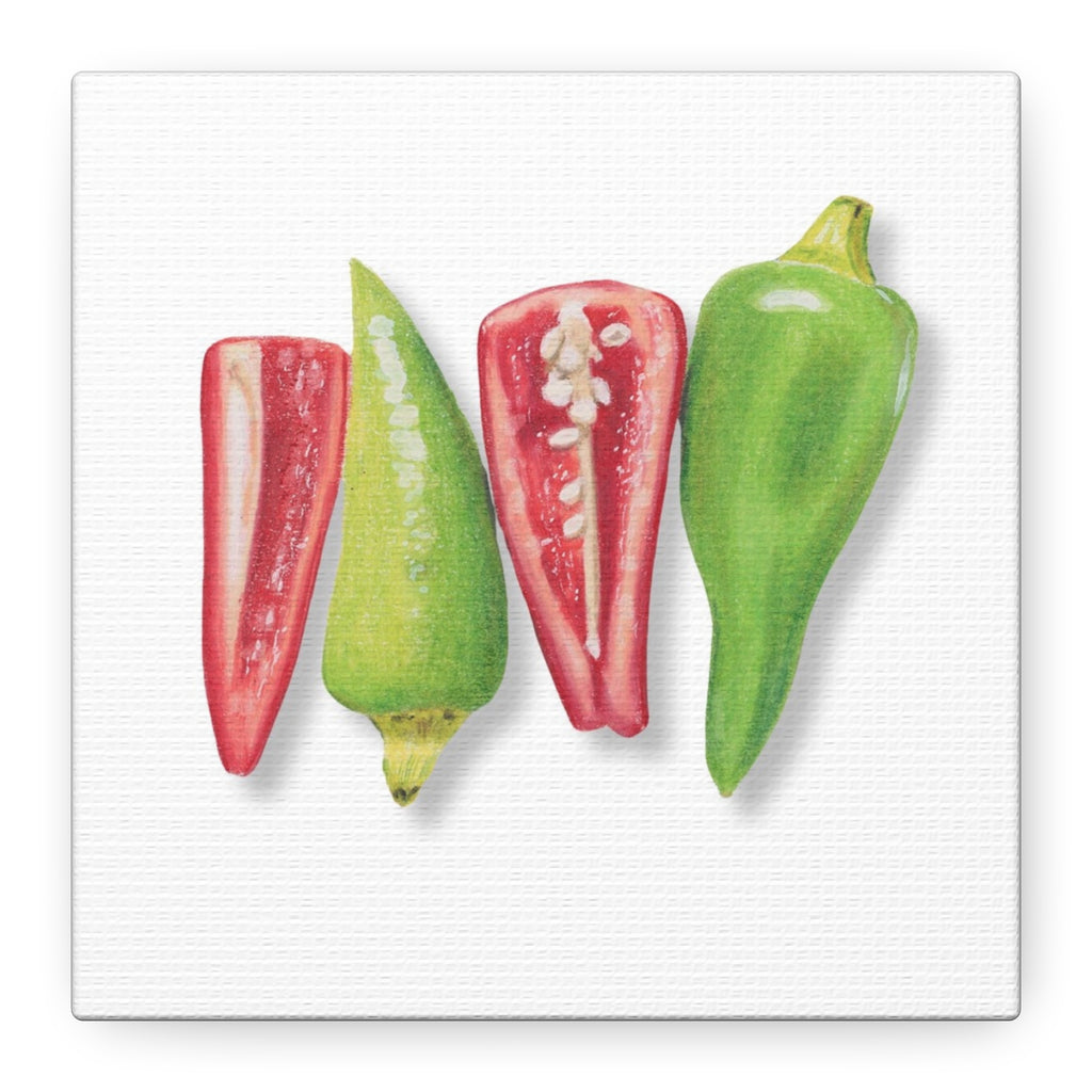 Peppers Canvas Print (6"x6")