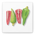 Peppers Canvas Print (6"x6")